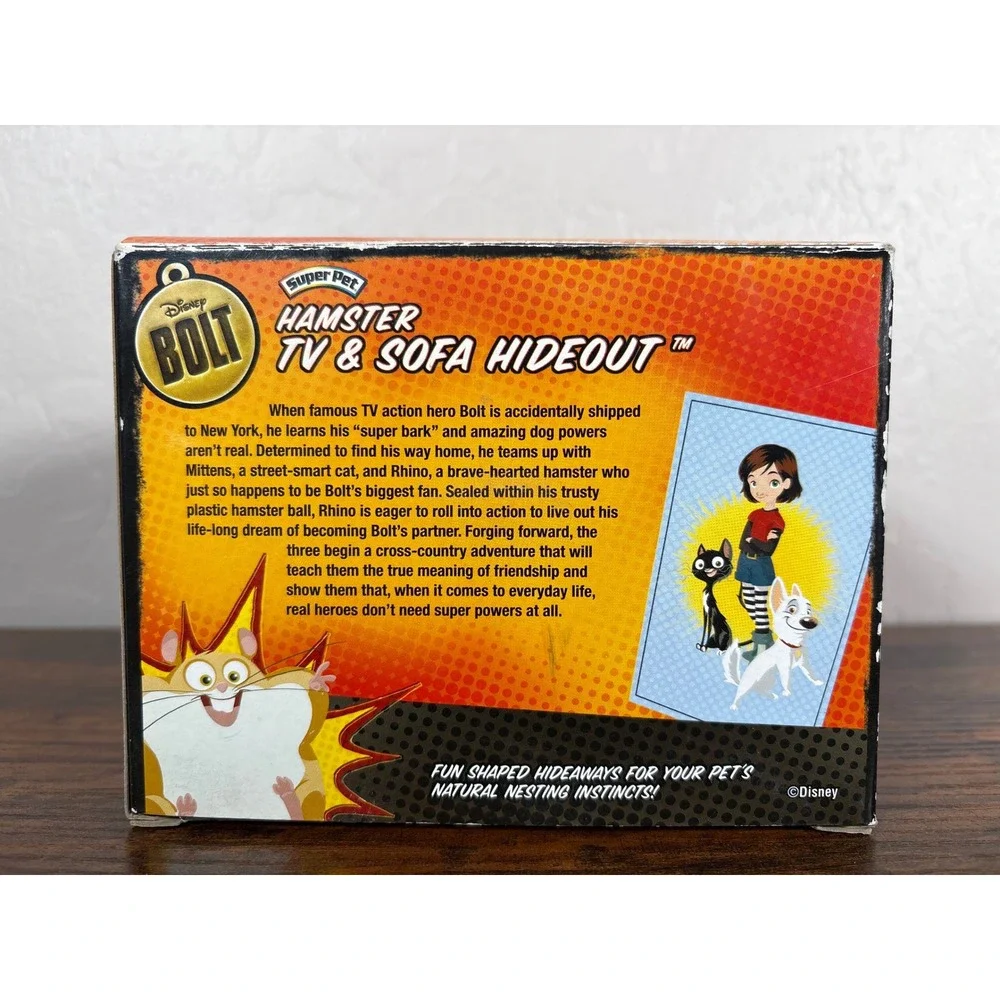 Disney Bolt Super Pet Hamster TV & Sofa Hideout 2 Piece Set Rhino Hamster Toy